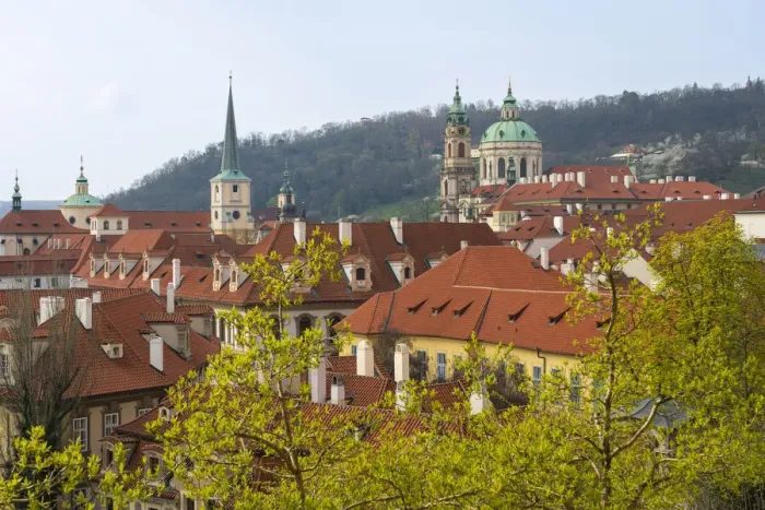 Framed Print : View of St. Nicolas Church from Furstenberg Garden by Prague Castle, Mala Strana, Prague, Bohemia, Czech Republic Framed Print : View of St. Nicolas Church from Furstenberg Garden by Prague Castle, Mala Strana, Prague, Bohemia, Czech Republic