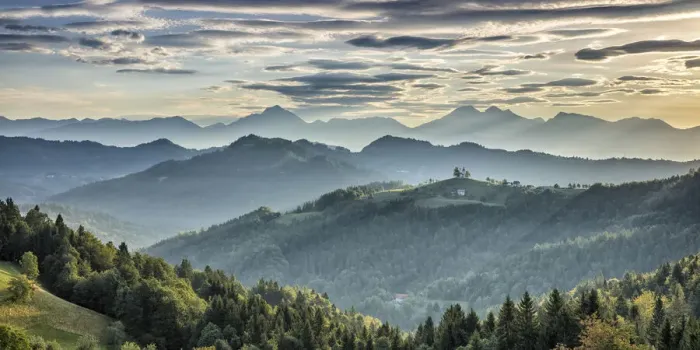 Framed Print : View towards St Thomas Church and the Kamnik Alps, Rantovse, Slovenia Framed Print : View towards St Thomas Church and the Kamnik Alps, Rantovse, Slovenia