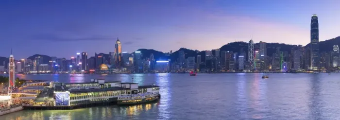 Framed Print : View of Star Ferry Terminal and Hong Kong Island skyline, Hong Kong, China Framed Print : View of Star Ferry Terminal and Hong Kong Island skyline, Hong Kong, China