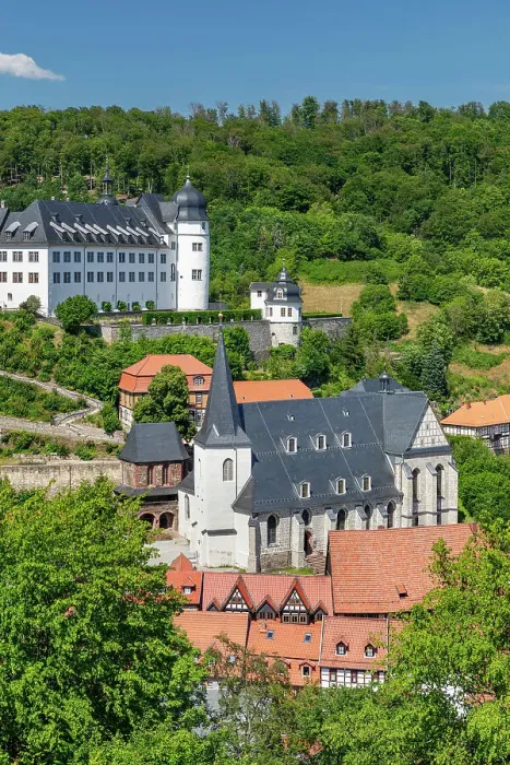 Framed Print : View over Stolberg with St.Martini church and castle, Harz, Saxony-Anhalt, Germany Framed Print : View over Stolberg with St.Martini church and castle, Harz, Saxony-Anhalt, Germany