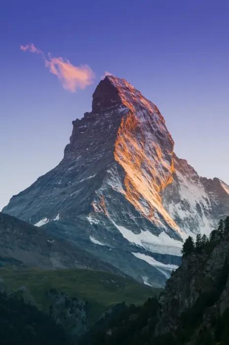 Framed Print : View at sunset of Matterhorn, Zermatt, Wallis, Switzerland Framed Print : View at sunset of Matterhorn, Zermatt, Wallis, Switzerland