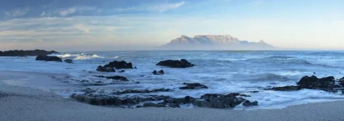 Framed Print : View of Table Mountain from Big Bay, Cape Town, Western Cape, South Africa Framed Print : View of Table Mountain from Big Bay, Cape Town, Western Cape, South Africa