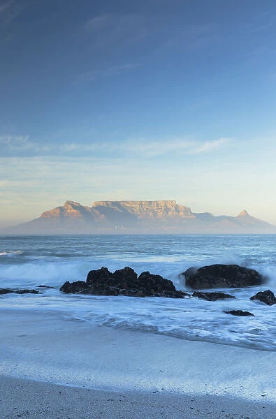 View of Table Mountain from Big Bay, Cape Town, Western Cape, South Africa