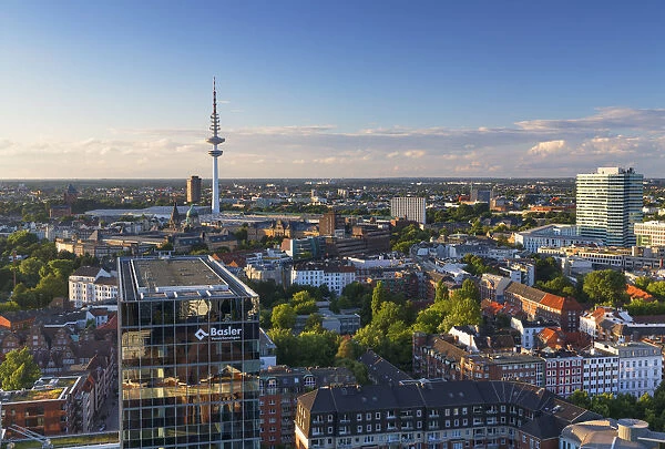 View of Television Tower and Central Hamburg, Germany