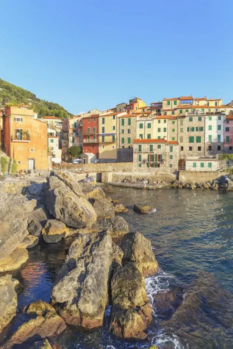 Framed Print : View of Tellaro village, Lerici, La Spezia district, Liguria, Italy Framed Print : View of Tellaro village, Lerici, La Spezia district, Liguria, Italy