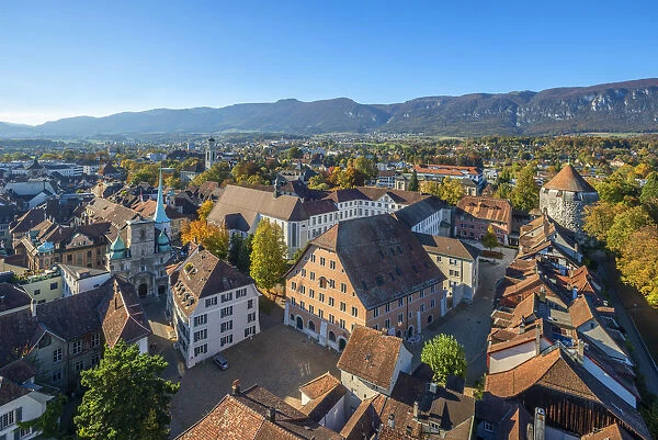 View from the tower of St. Ursen cathedral on Solothurn, Switzerland