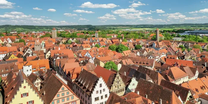 Framed Print : View from the town hall tower over Rothenburg ob der Tauber, Middle Franconia, Romantic road, Tauber valley, Bavaria, Germany Framed Print : View from the town hall tower over Rothenburg ob der Tauber, Middle Franconia, Romantic road, Tauber valley, Bavaria, Germany