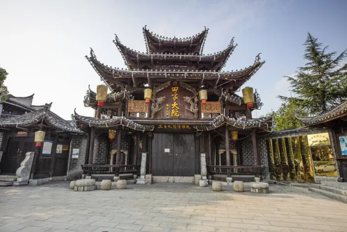 Framed Print : Front view of a traditional house, Zhangjiajie, Wulingyuan District, Hunan, China, Asia