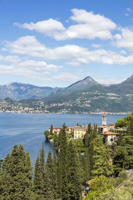 Framed Print : View of the typical village of Varenna and Lake Como surrounded by mountains Province Framed Print : View of the typical village of Varenna and Lake Como surrounded by mountains Province