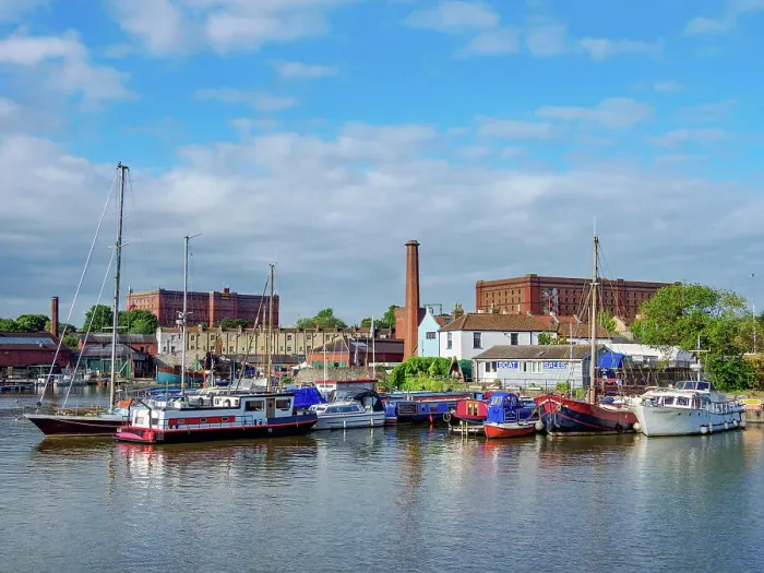 Framed Print : View towards the Underfall Yard, Floating Harbour, Bristol, England, United Kingdom