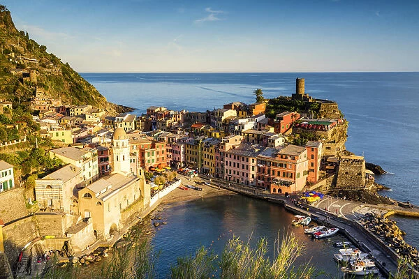 View over Vernazza, Cinque Terre, Liguria, Italy