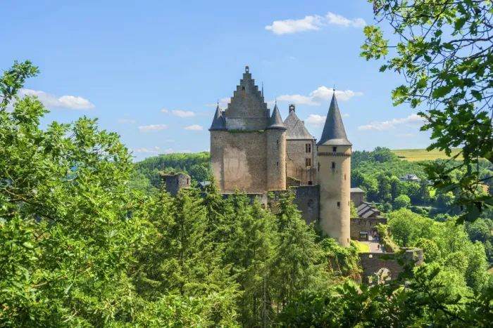 Framed Print : View at Vianden Castle, Kanton Vianden, Luxembourg Framed Print : View at Vianden Castle, Kanton Vianden, Luxembourg