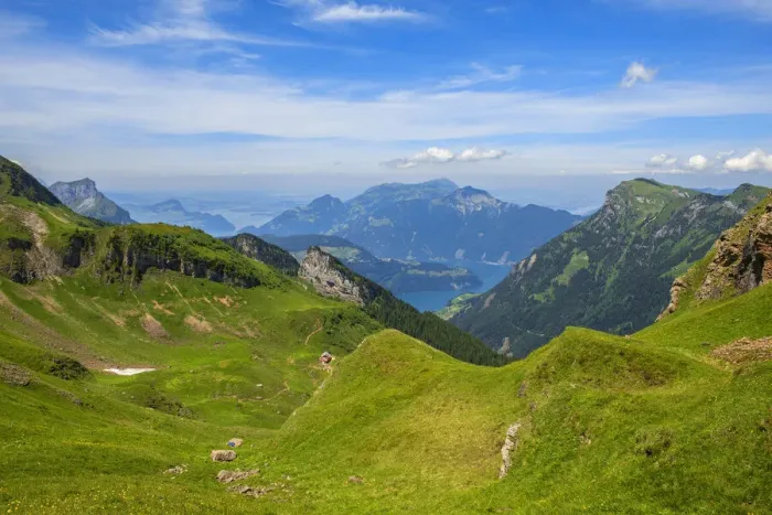 Framed Print : View at Vierwaldstatter lake with Rigi and Fronalpsstock, Riemenstalden, Glarner Alps Framed Print : View at Vierwaldstatter lake with Rigi and Fronalpsstock, Riemenstalden, Glarner Alps