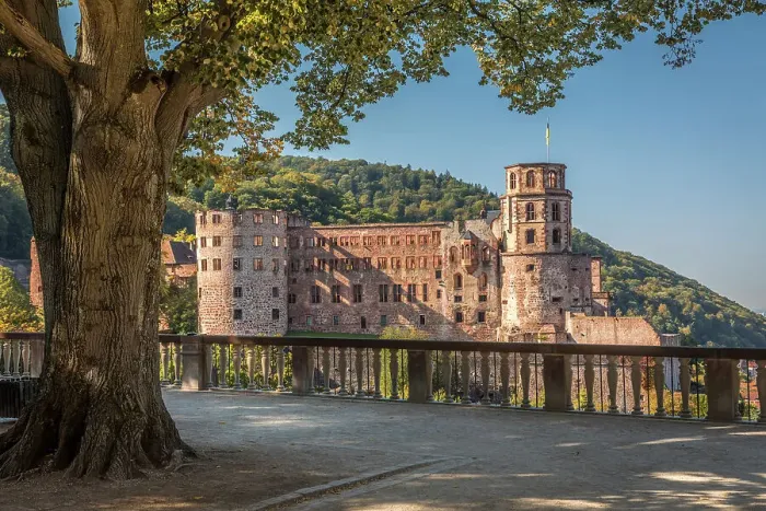 Framed Print : View from the viewing terrace of Heidelberg Castle, Baden-Wurttemberg, Germany Framed Print : View from the viewing terrace of Heidelberg Castle, Baden-Wurttemberg, Germany