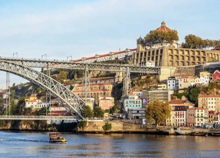 Framed Print : View towards Vila Nova de Gaia, Dom Luis I Bridge and Monastery of Serra do Pilar Framed Print : View towards Vila Nova de Gaia, Dom Luis I Bridge and Monastery of Serra do Pilar