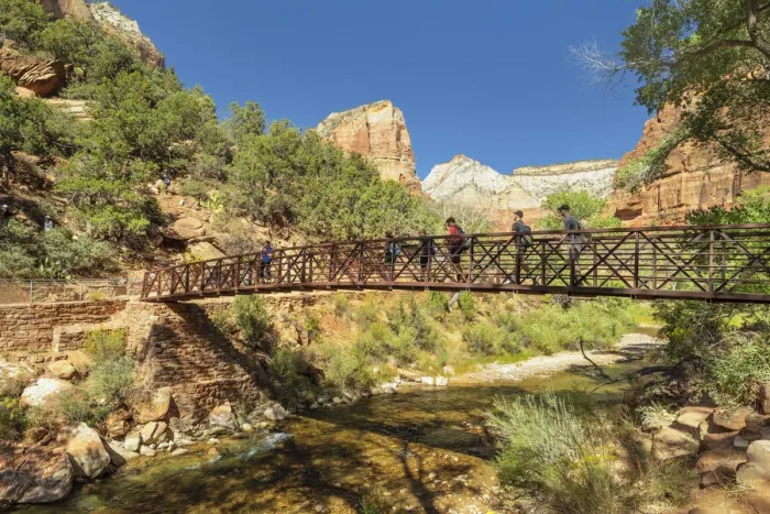 Framed Print : View over Virgin River to Angels Landing, Zion National Park, Colorado Plateau Framed Print : View over Virgin River to Angels Landing, Zion National Park, Colorado Plateau