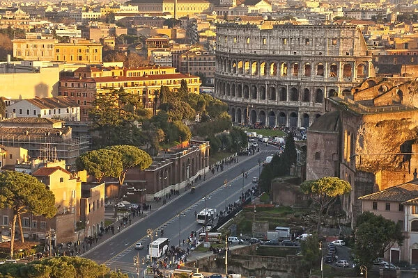 View from the top of Vittoriano, Rome, Lazio, Italy, Europe