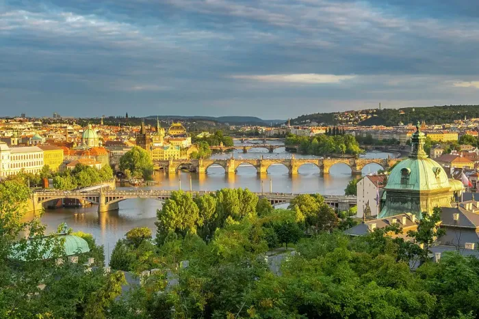 Framed Print : View over Vltava river, Prague, Czech Republic Framed Print : View over Vltava river, Prague, Czech Republic