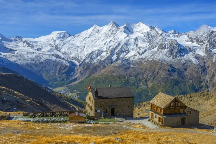 Framed Print : View on the Weissmies mountain hut with Ss-Fee and the Mischabel mountain range, Ss-Grund, Valais, Switzerland Framed Print : View on the Weissmies mountain hut with Ss-Fee and the Mischabel mountain range, Ss-Grund, Valais, Switzerland