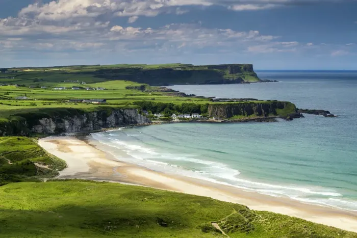 Framed Print : View over White Park Bay, Portbradden, Co. Antrim, Northern Ireland