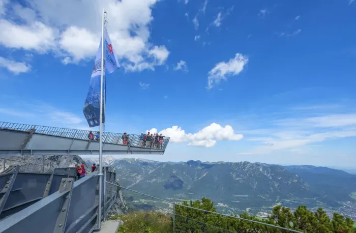 Framed Print : Viewing platform near Alpspitze cable car summit station, Garmisch-Partenkirchen, Bavaria Framed Print : Viewing platform near Alpspitze cable car summit station, Garmisch-Partenkirchen, Bavaria