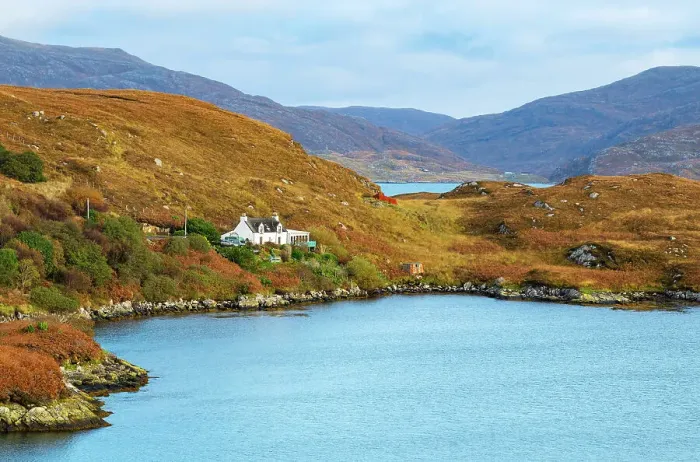Framed Print : Views from the Golden Road around the South East of Isle of Harris, Outer Hebrides, Scotland