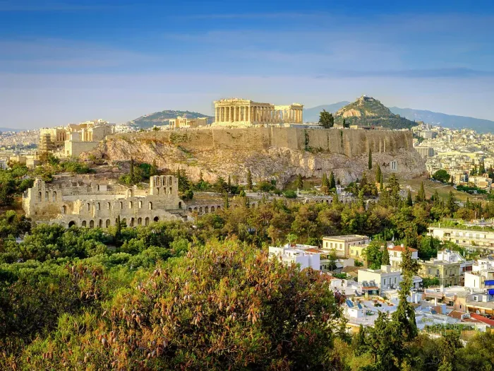 Framed Print : Views over Ruins of the Temple of Parthenon and the City Acropolis, UNESCO World Heritage Site, Athens, Greece Framed Print : Views over Ruins of the Temple of Parthenon and the City Acropolis, UNESCO World Heritage Site, Athens, Greece