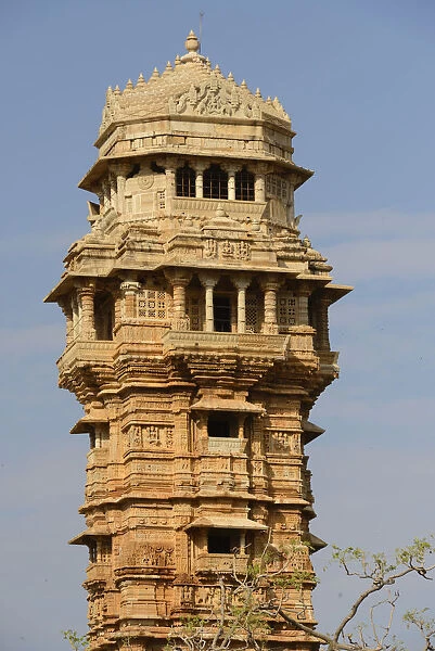 Vijay Stambha or Tower of Victory, Chittaurgarh, Rajasthan, India, Asia
