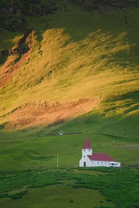 Framed Print : Vik historic church Framed Print : Vik historic church