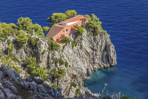 Villa Malaparte at Punta Masullo, Capri, Gulf of Naples, Campania, Italy