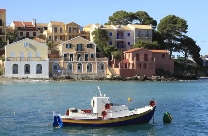 Framed Print : Village Assos, Kefalonia, Ionian Islands, Greece Framed Print : Village Assos, Kefalonia, Ionian Islands, Greece