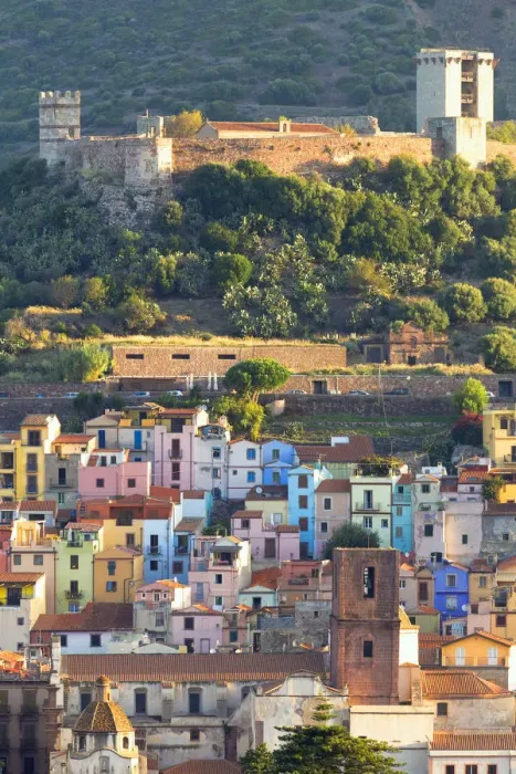 Framed Print : Village of Bosa with Serravalle castle(Castle of Malaspina). Bosa, Oristano province Framed Print : Village of Bosa with Serravalle castle(Castle of Malaspina). Bosa, Oristano province