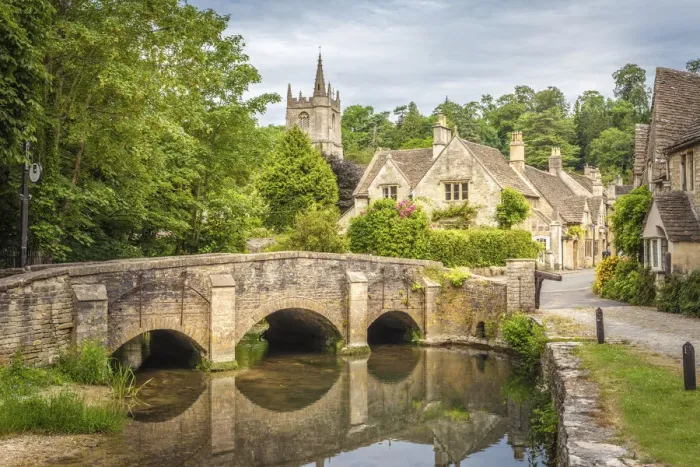 Framed Print : The village of Castle Combe, Wiltshire, England
