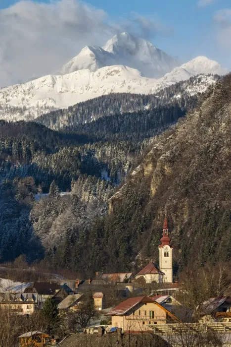 Framed Print : Village Church below Triglav Mountain, Slovenia Framed Print : Village Church below Triglav Mountain, Slovenia