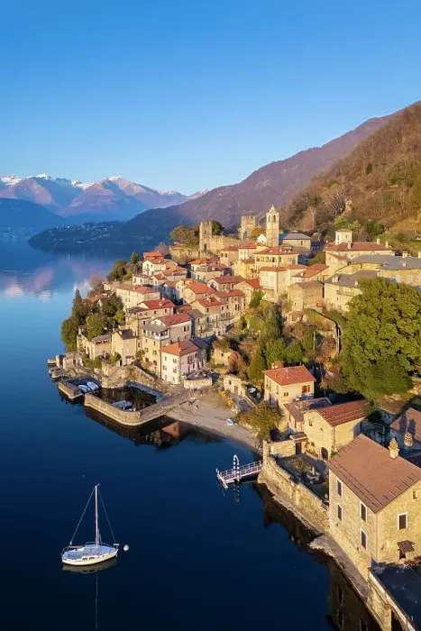 Framed Print : Village of Corenno Plinio. Dervio, Lake Como, Lecco province, Lombardy, Italy Framed Print : Village of Corenno Plinio. Dervio, Lake Como, Lecco province, Lombardy, Italy
