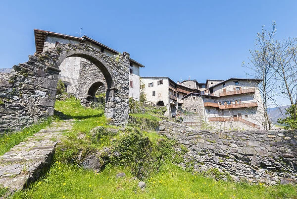 The village of Cornello dei Tasso, Val Brembana, Province of Bergamo, Orobie alps