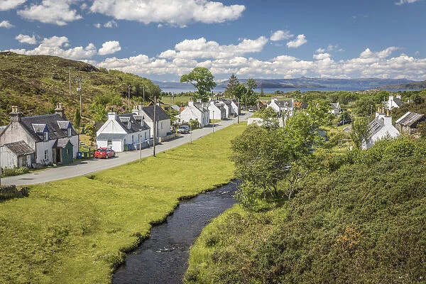 The village of Duirinish on the River Allt Dhiuirrinis, Kyle, Highlands, Scotland