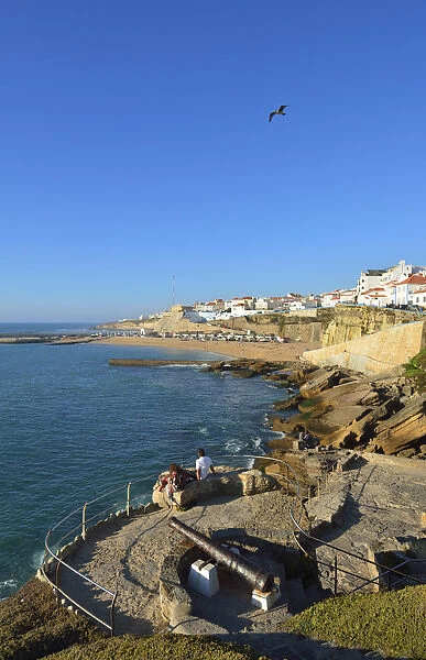 The village of Ericeira overlooking the Atlantic Ocean. Portugal (MR)