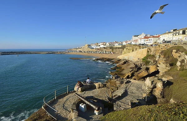 The village of Ericeira overlooking the Atlantic Ocean. Portugal (MR)