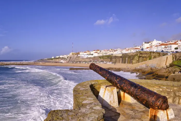 Framed Print : The village of Ericeira overlooking the Atlantic Ocean. Portugal Framed Print : The village of Ericeira overlooking the Atlantic Ocean. Portugal