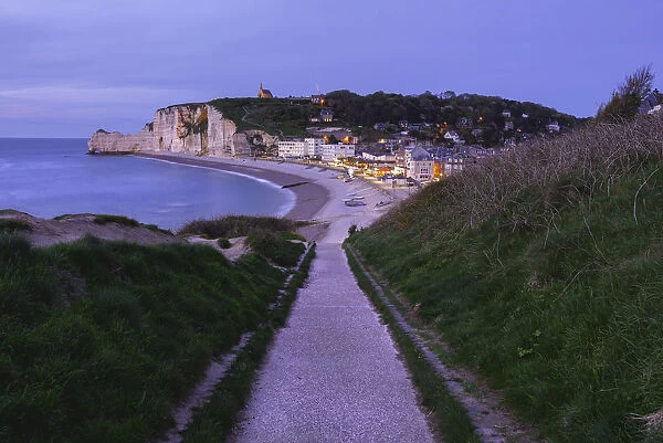 The village of Etretat, Normandy, France
