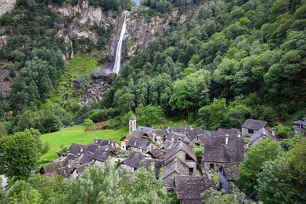 Village of Foroglio in Canton Ticino, Valle Maggia, Switzerland