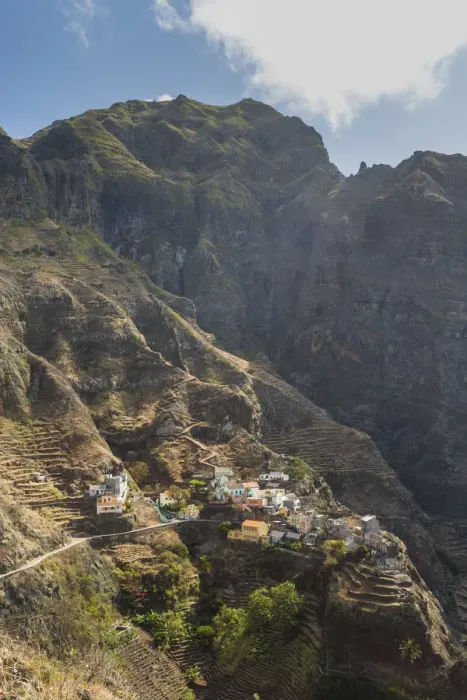 Framed Print : Village on mountain, Fontainhas, Santo Antao Island, Cape Verde Framed Print : Village on mountain, Fontainhas, Santo Antao Island, Cape Verde
