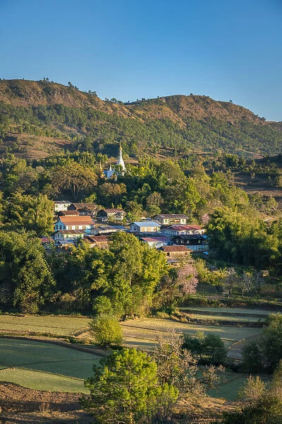 Village in mountains near Kalaw, Kalaw Township, Taunggyi District, Shan State, Myanmar
