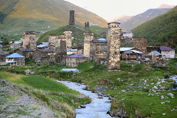 Village near Shkhara peak (5068 m), Ushghuli community, Upper Svanetia, Georgia