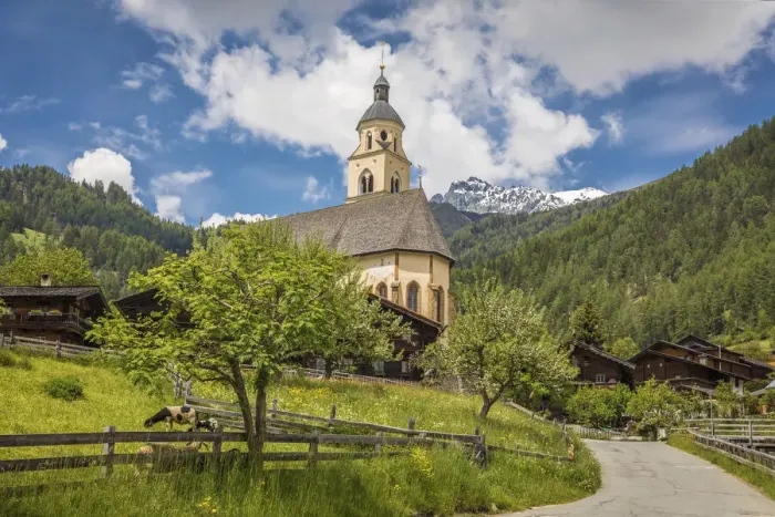 Framed Print : The village of Obermauern with the Maria Schnee pilgrimage church, Virgental, East Tyrol, Tyrol, Austria Framed Print : The village of Obermauern with the Maria Schnee pilgrimage church, Virgental, East Tyrol, Tyrol, Austria