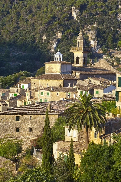 Village overview, Valldemossa, Mallorca, Balearic Islands, Spain
