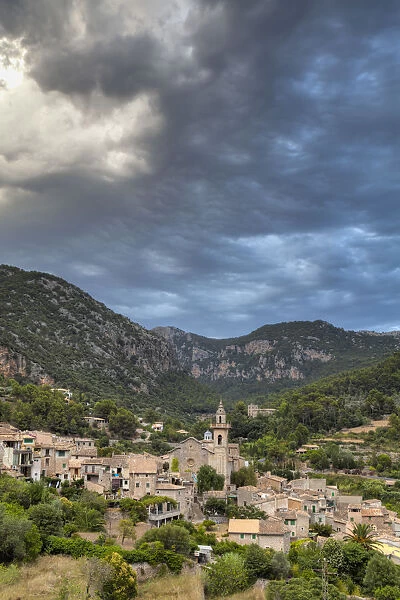 Village overview, Valldemossa, Mallorca, Balearic Islands, Spain