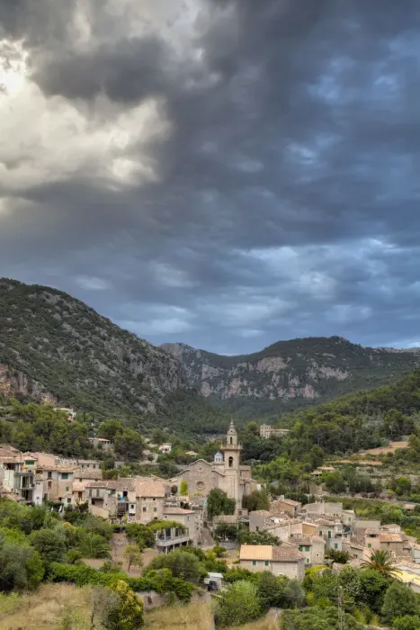 Framed Print : Village overview, Valldemossa, Mallorca, Balearic Islands, Spain Framed Print : Village overview, Valldemossa, Mallorca, Balearic Islands, Spain