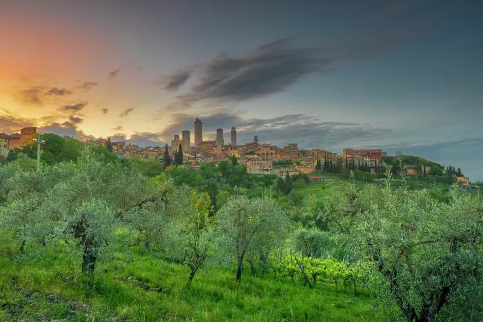 Framed Print : Village of San Gimignano in Tuscany, Italy Framed Print : Village of San Gimignano in Tuscany, Italy